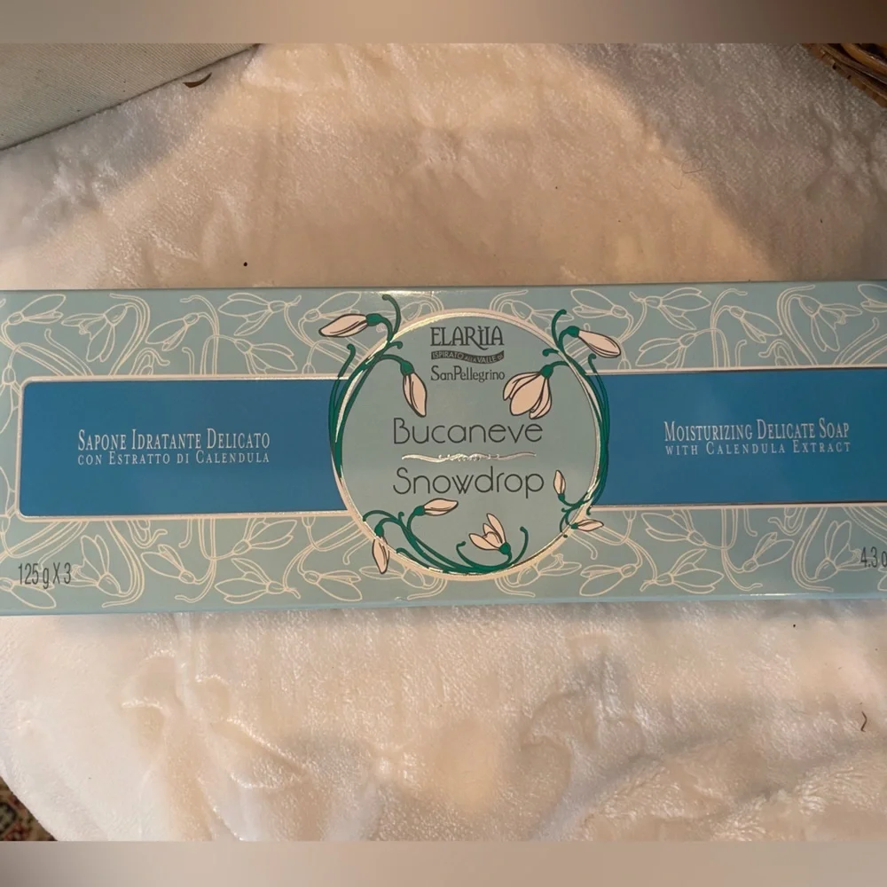 Perlier Elariia San Pellegrino Bucuneve Snowdrop 3 Pack Moisturizing Soap